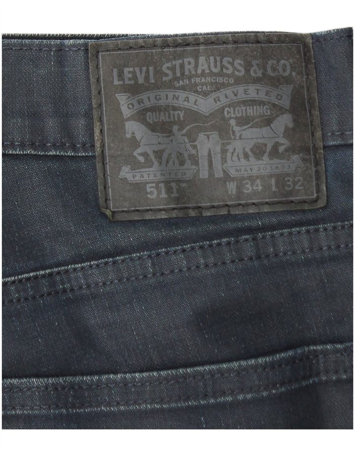 Levi's Jean Slim 511 Homme W34 L32 Bleu Marine Coton