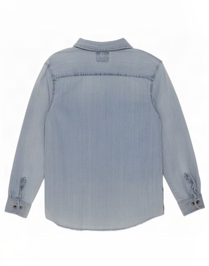 Wrangler Chemise en Jean Homme Bleu Moyen Coton