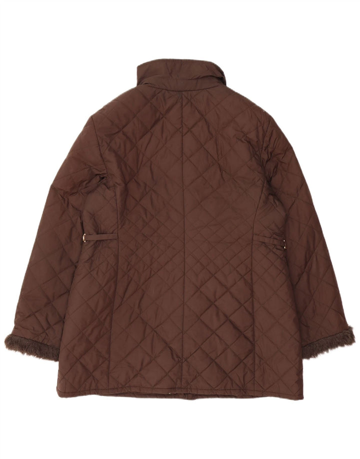 Marks & Spencer Veste matelassée pour femme UK 16 Large Marron Polyester