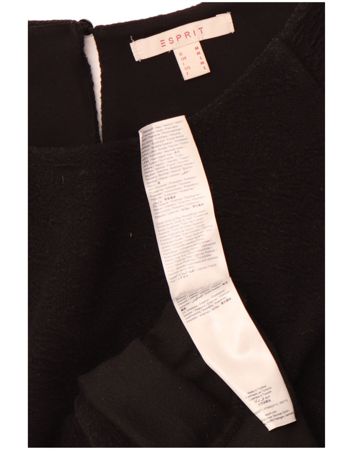 ESPRIT Robe trapèze pour femme UK 42 en coton noir moyen