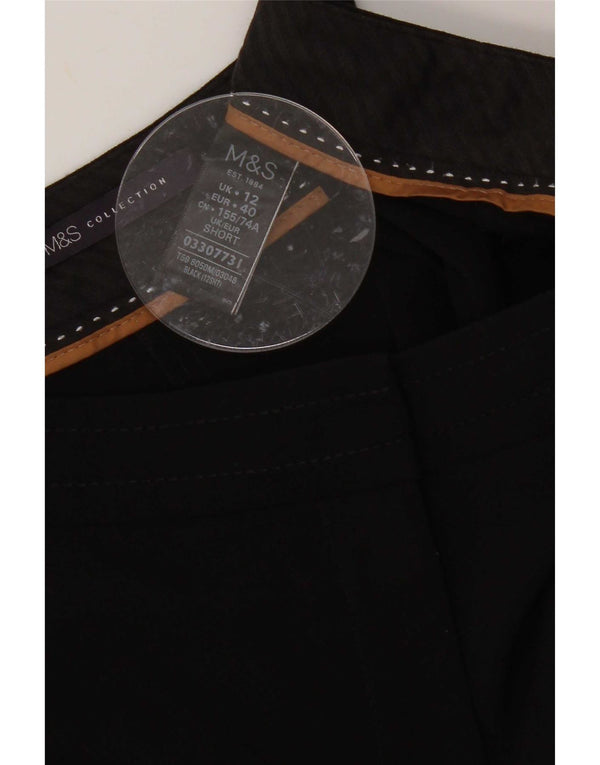 Marks & Spencer Pantalon décontracté slim pour femme UK 12 Medium W32 L26 Noir