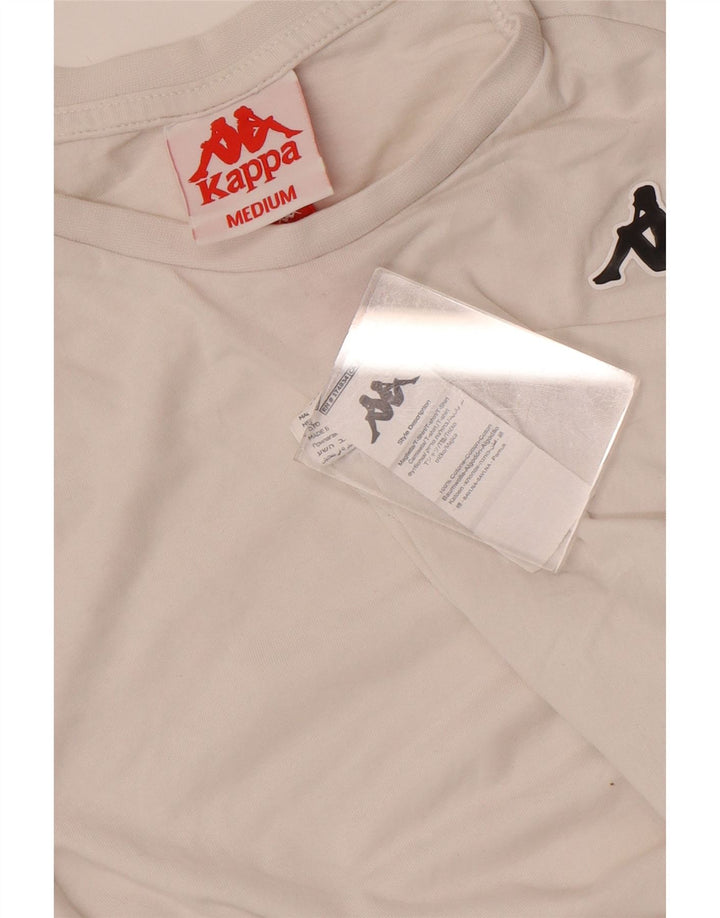 Kappa T-Shirt Graphique Homme Blanc Moyen Coton Colorblock