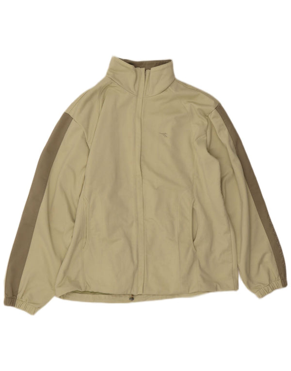 Diadora Veste de survêtement pour femme UK 14 Large Beige Colourblock Polyester