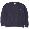 JACK WILLS Pull à col rond pour homme, grand, bleu marine moucheté