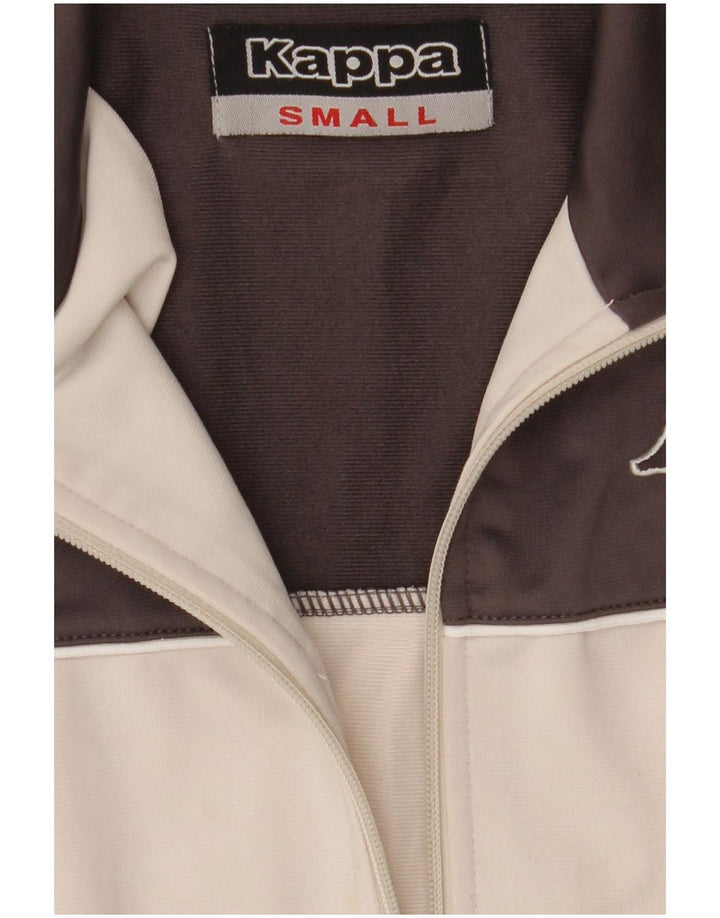 Kappa Veste de survêtement pour homme Petit polyester blanc cassé colour block