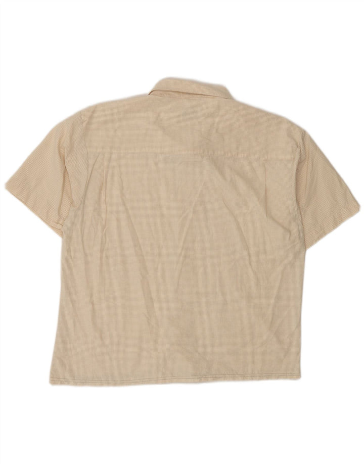 Izod Chemise à manches courtes pour homme 2XL en coton vichy beige