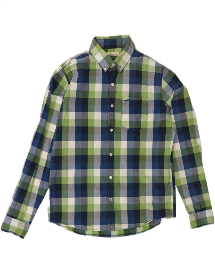 Hollister Chemise Homme Grand Carreau Multicolore Coton