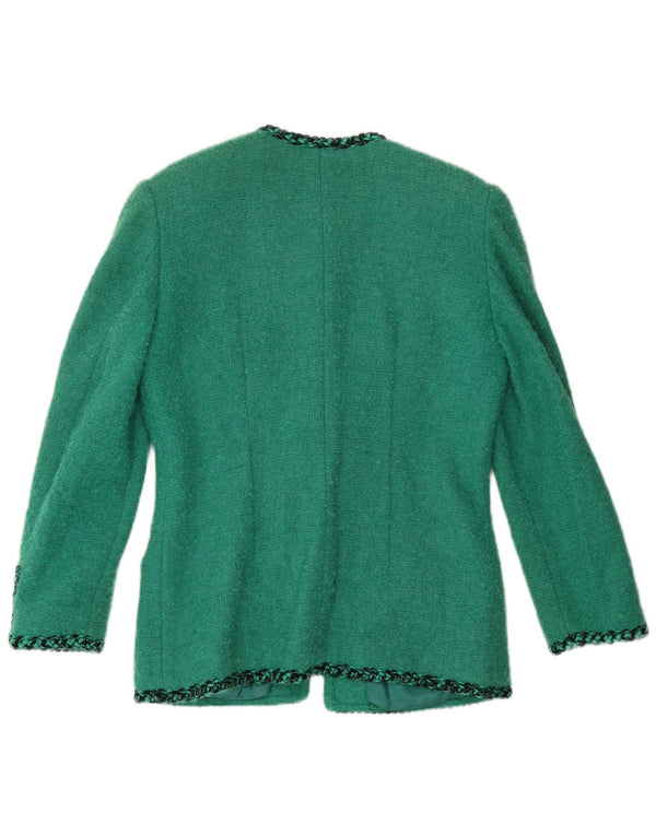 Luisa Spagnoli Veste Blazer 5 Boutons Femme IT 46 Large Laine Verte