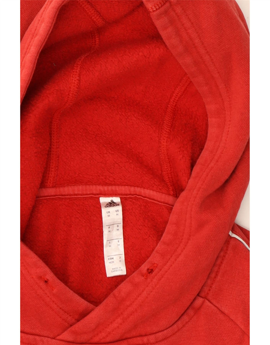 ADIDAS Pull à capuche pour homme en coton rouge moyen