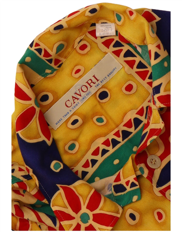 Chemise à manches courtes homme Cavori taille 43/44 XL patchwork multicolore