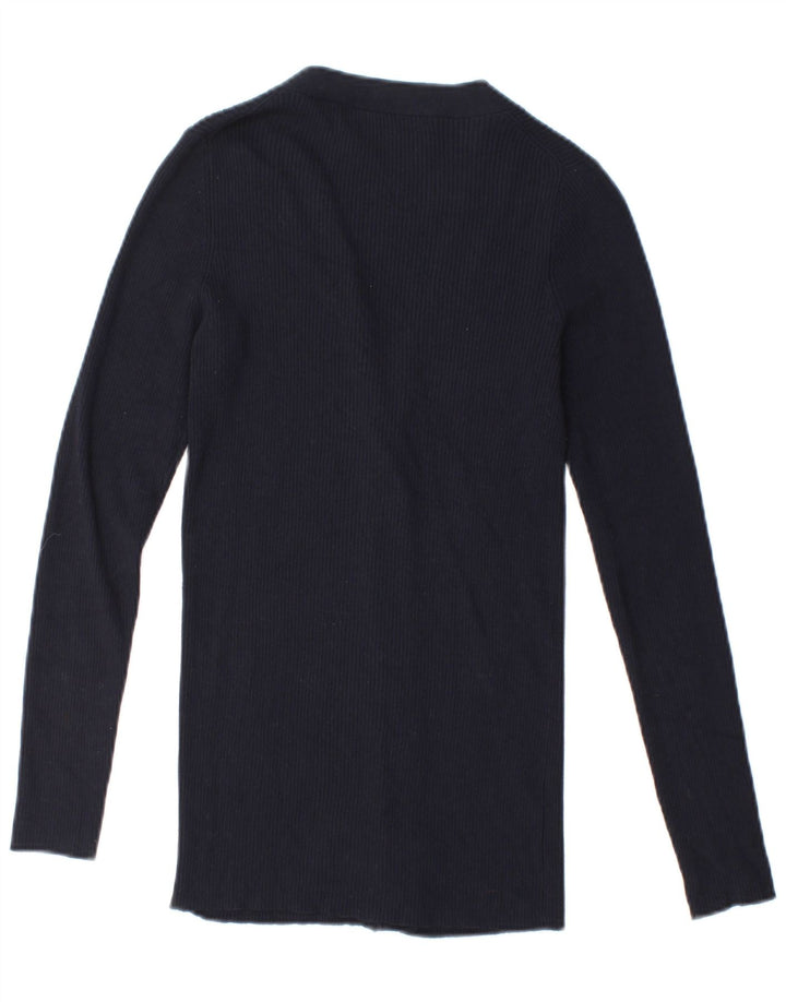 Zara Cardigan Femme Pull UK 14 Bleu Marine Moyen