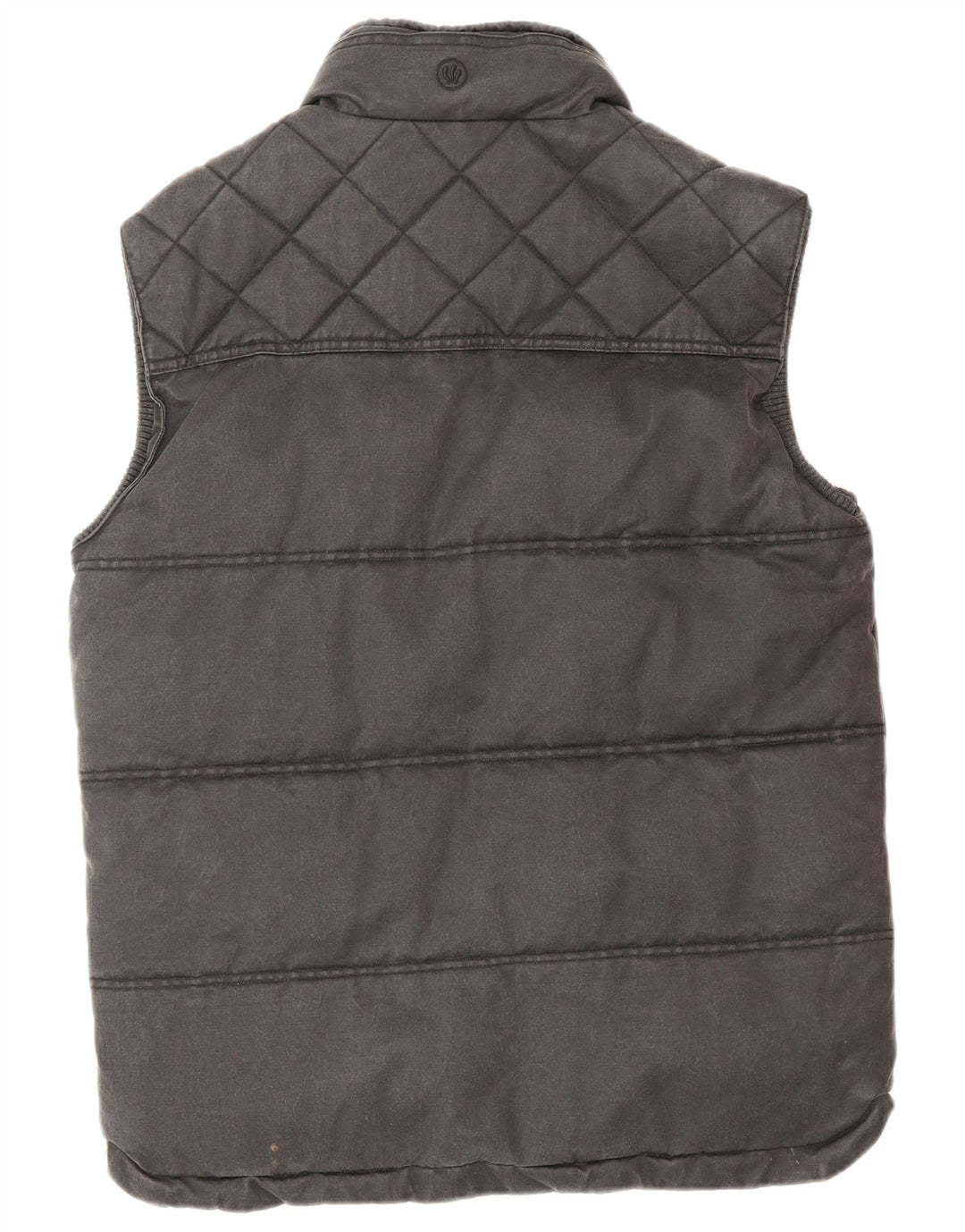 FAT FACE Gilet rembourré pour homme UK 36 Small Gris Coton