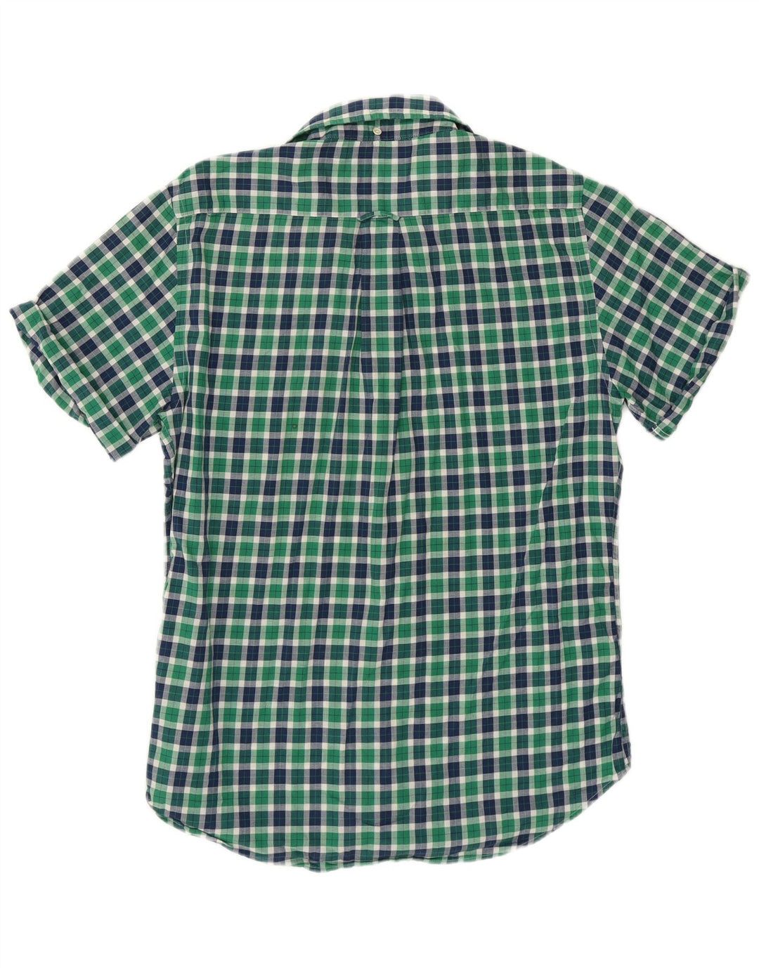 Gant Chemise à Manches Courtes Rugger Homme Vert Moyen à Carreaux Coton