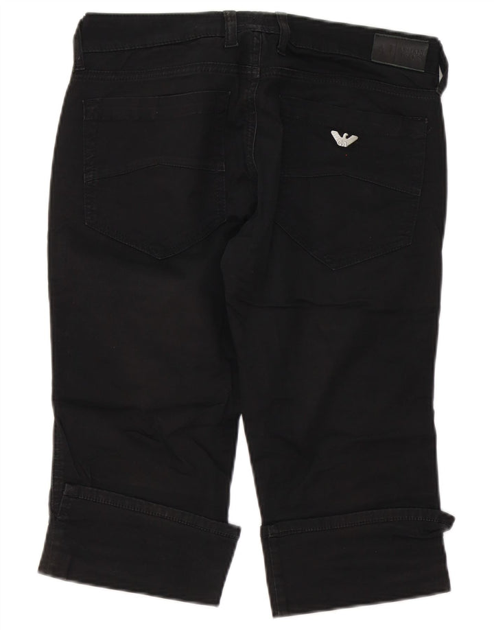 Armani Femme Capri Jeans W29 Coton Noir Moyen