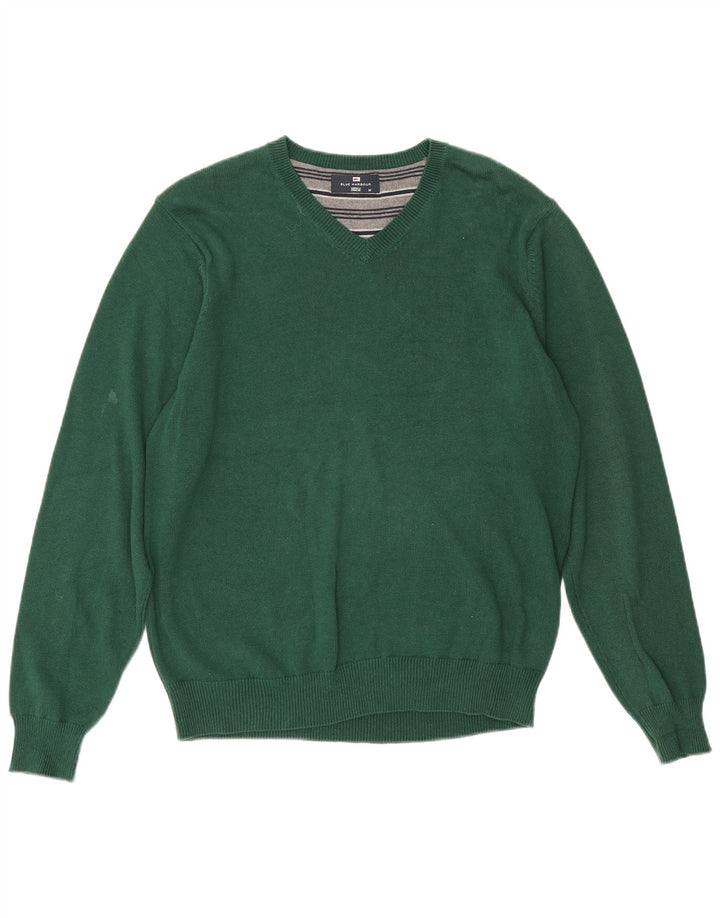 Marks & Spencer Pull Blue Harbor Col V Homme Vert Moyen Coton