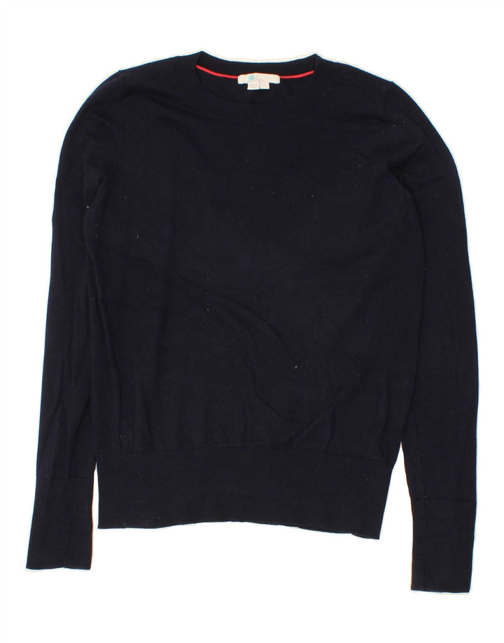 BODEN Mens Crew Neck Jumper Sweater Small Navy Blue Cotton Vintage Boden and Second-Hand Boden from Messina Hembry 