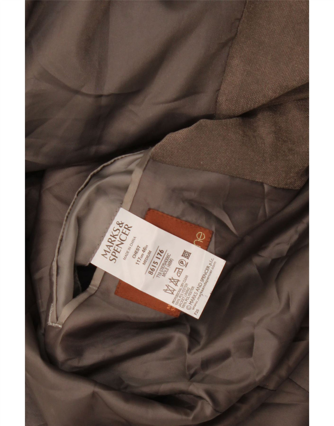 Marks & Spencer Veste blazer à 3 boutons pour homme UK 46 XL Gris Polyester