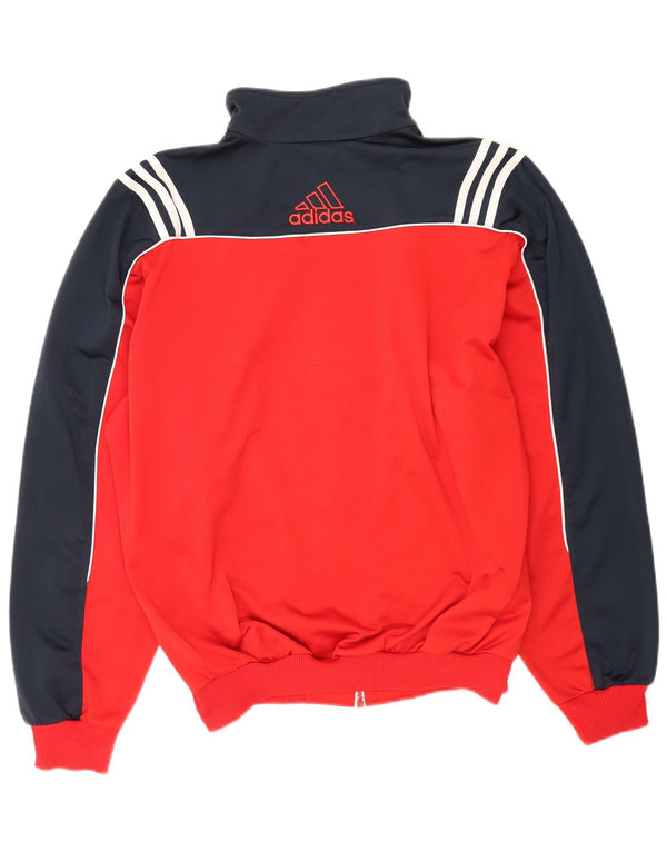 Adidas Veste de survêtement pour homme UK 44/46 Large Rouge Colorblock Polyester