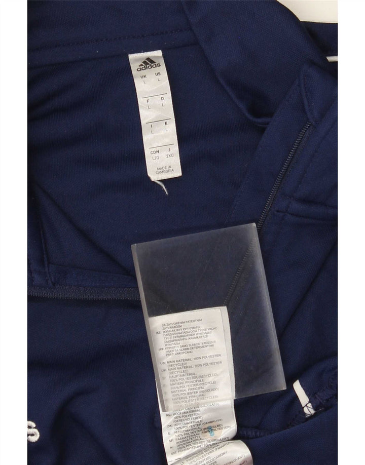 Adidas Aeroready Pull à col zippé pour homme Bleu marine Taille L
