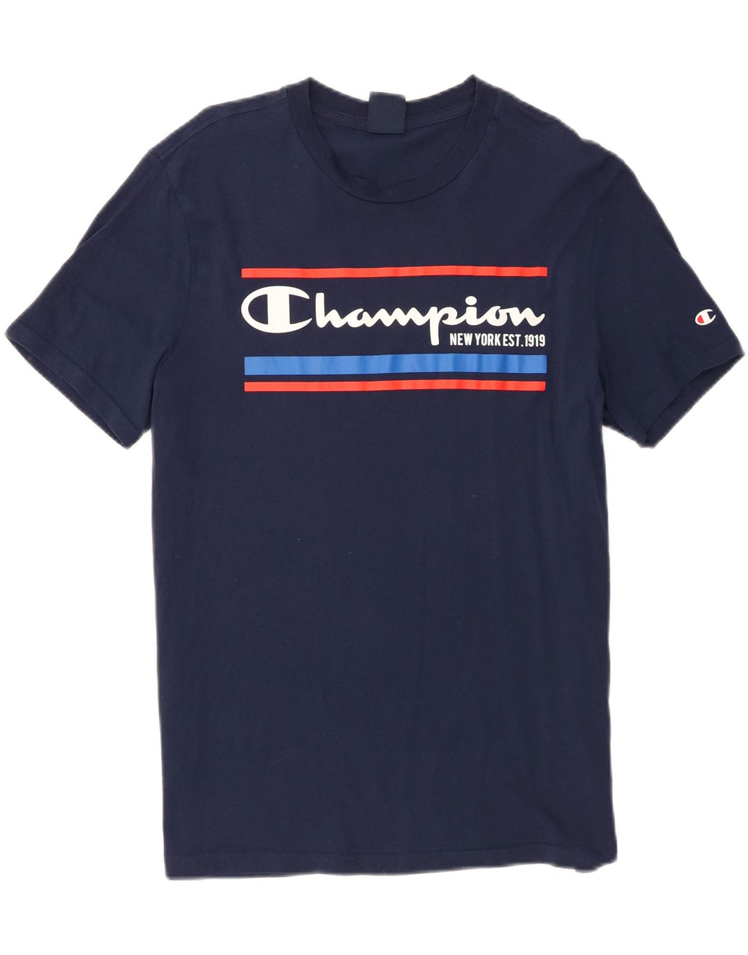 Champion T-Shirt Graphique Homme Bleu Marine Moyen