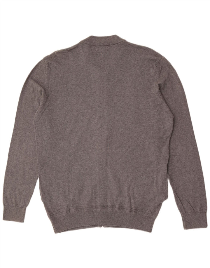 Zara Homme Cardigan Pull XL Gris Coton