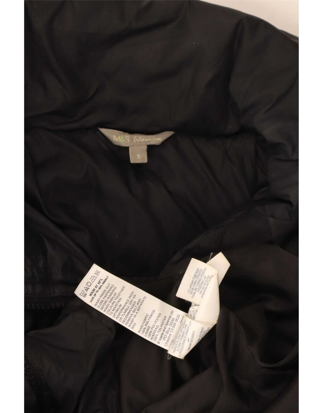 Marks & Spencer Manteau rembourré surdimensionné à capuche pour femme UK 10 Small Noir
