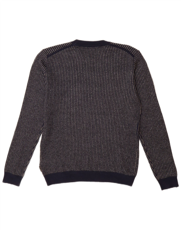 Ted Baker Pull col rond pour homme Taille 2 Petit Bleu marine rayé