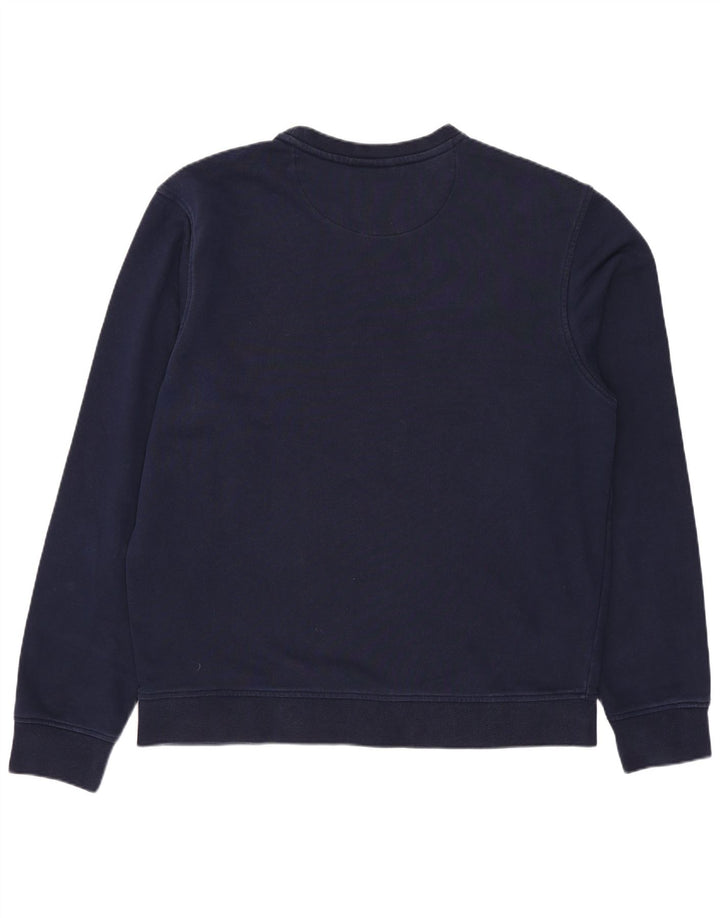 LACOSTE Homme Sweatshirt Jumper Taille 4 Moyen Bleu Marine Coton