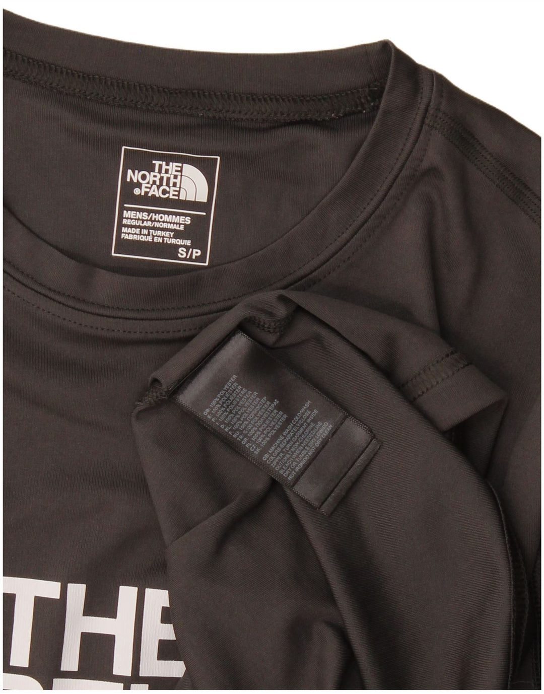 The North Face T-shirt graphique pour hommes Petit noir Polyester