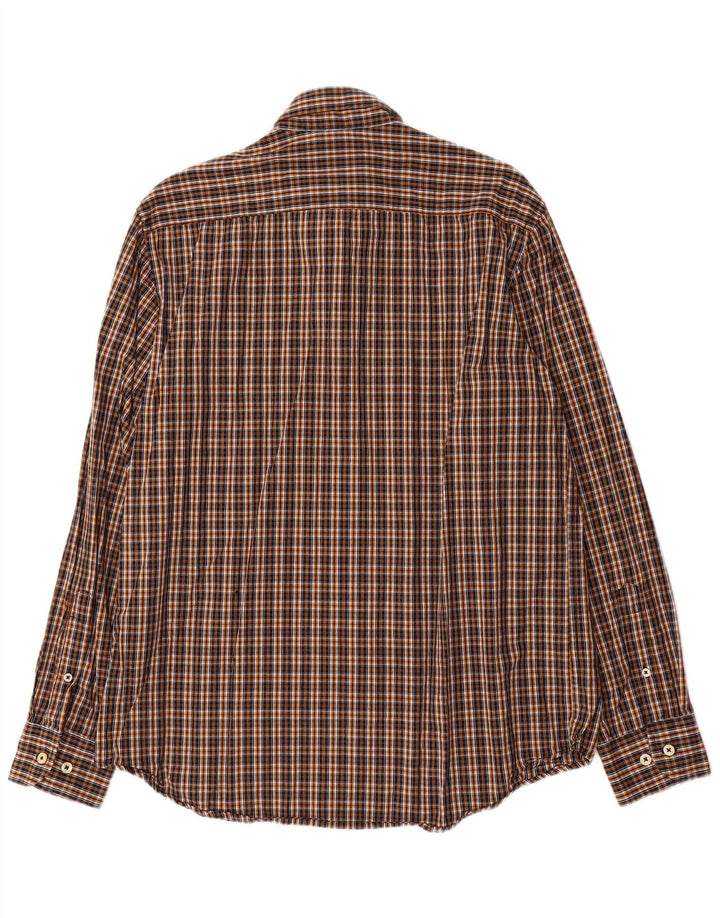 Carrera Chemise Regular Fit en Flanelle pour Homme en Coton à Carreaux Marron Large