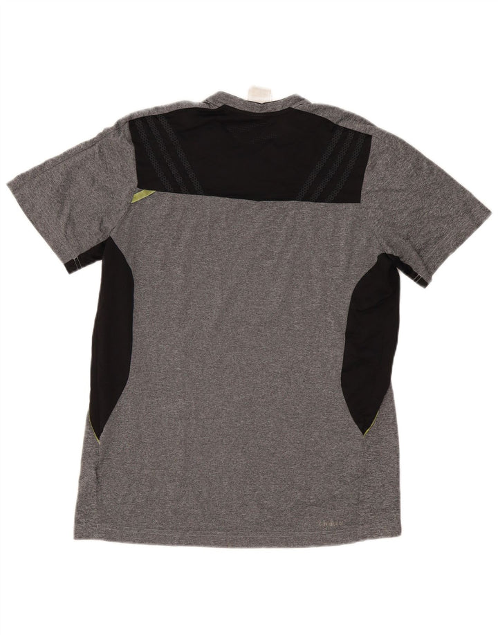 ADIDAS T-Shirt Climacool Homme Gris Moyen Polyester Colorblock