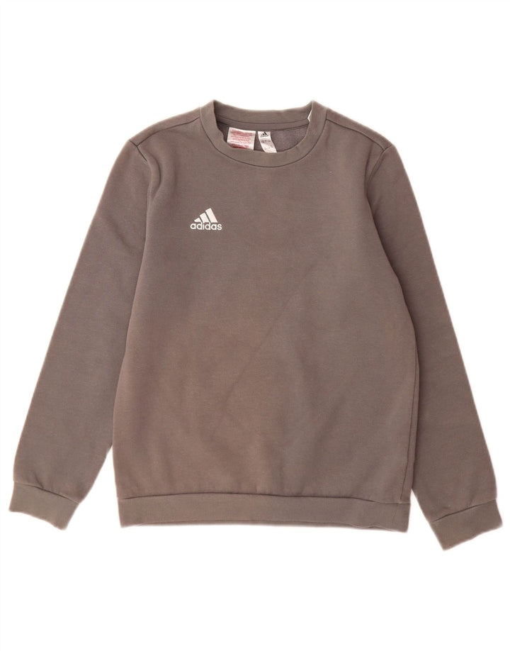 Adidas Sweat-Shirt Garçon 9-10 Ans Gris Coton