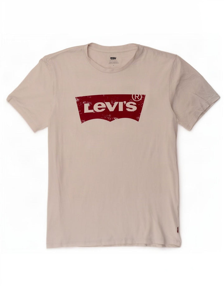 Levi's T-Shirt Graphique Femme UK 14 Coton Blanc Moyen