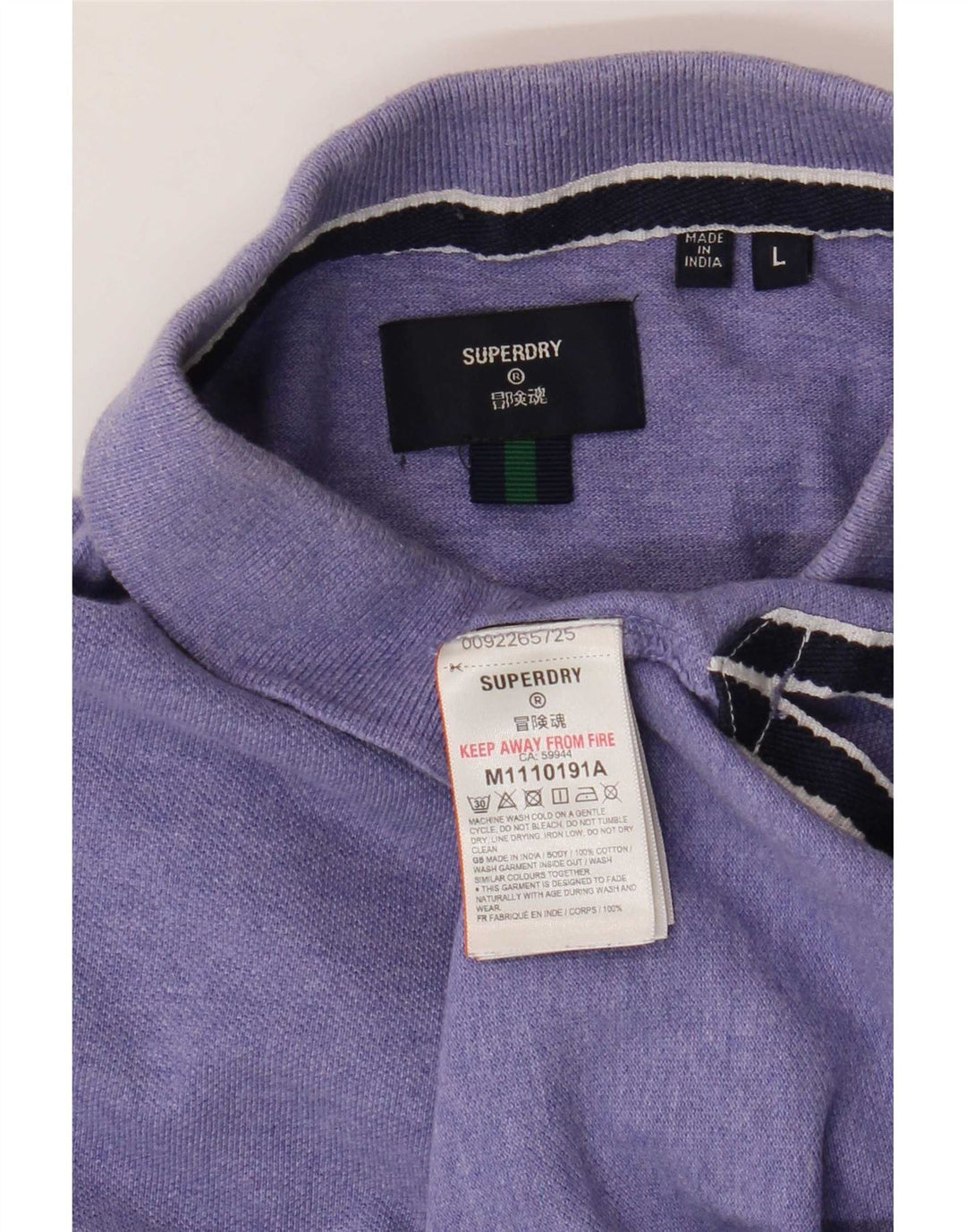 Superdry Polo Homme Large Violet Coton