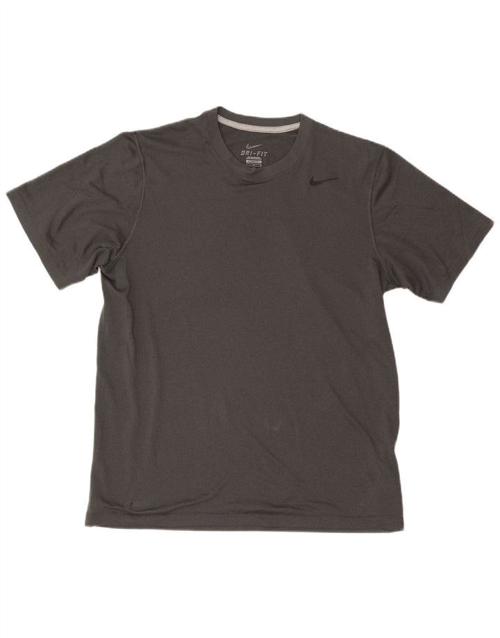 Nike Hommes Dri Fit T-Shirt Haut Large Gris Polyester