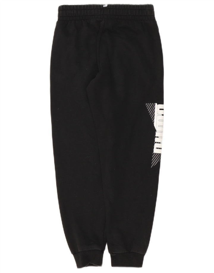 PUMA Pantalon de survêtement graphique pour garçon 9-10 ans Noir Coton