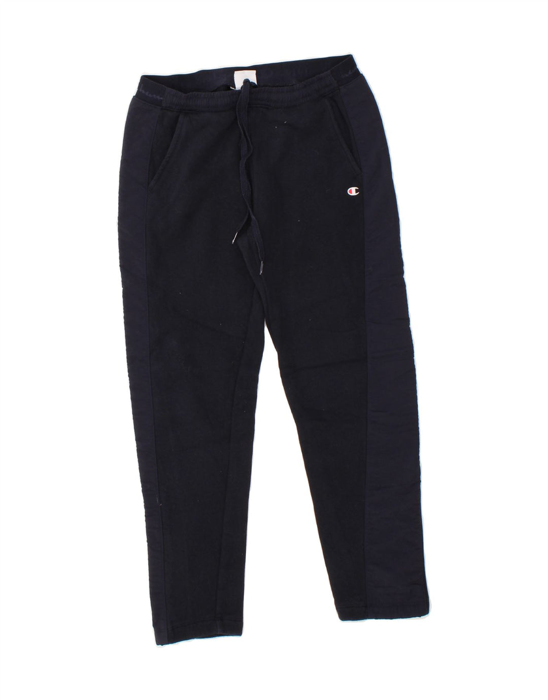CHAMPION Womens Tracksuit Trousers UK 14 Medium Navy Blue Colourblock Vintage Champion and Second-Hand Champion from Messina Hembry 