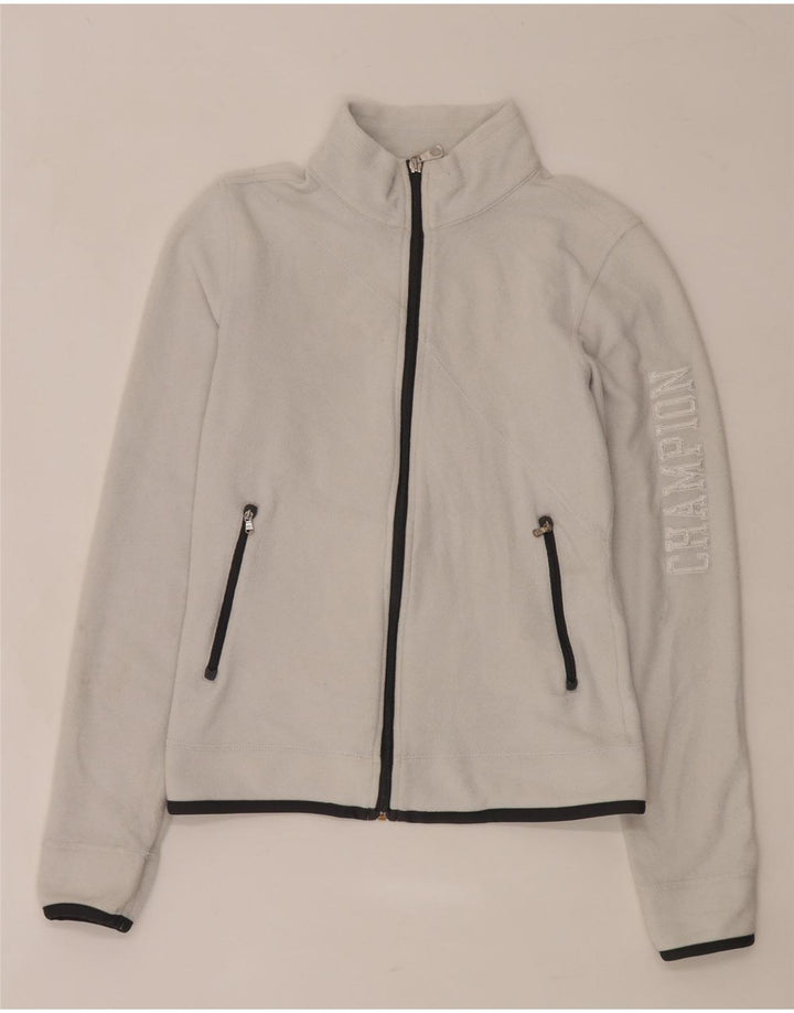Champion Veste polaire graphique pour femme UK 10 Small Blanc Polyester