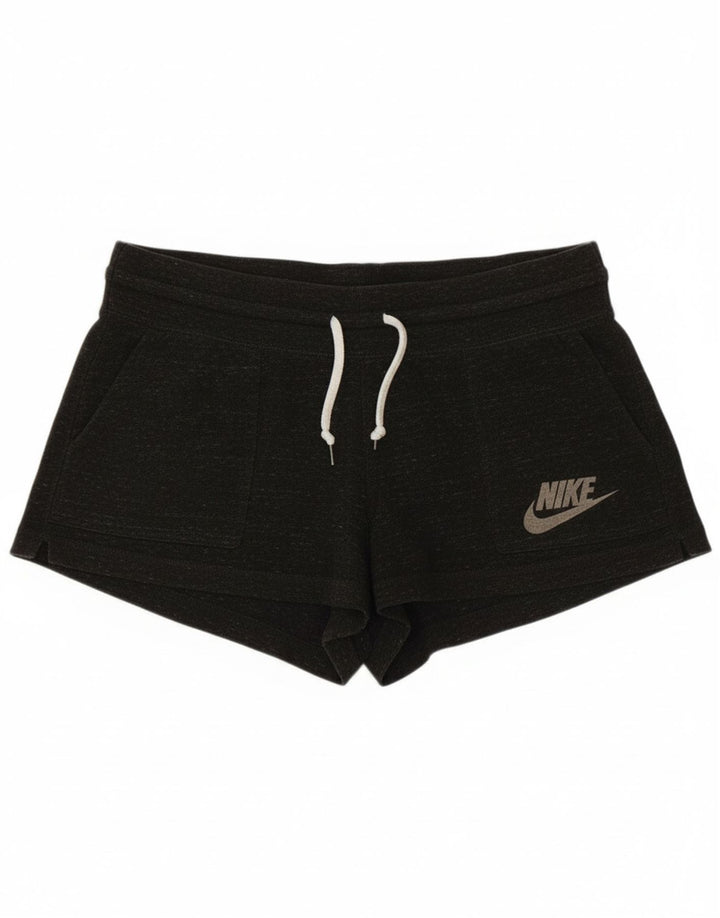 Nike Short de sport pour femme UK 14 Gris moyen moucheté