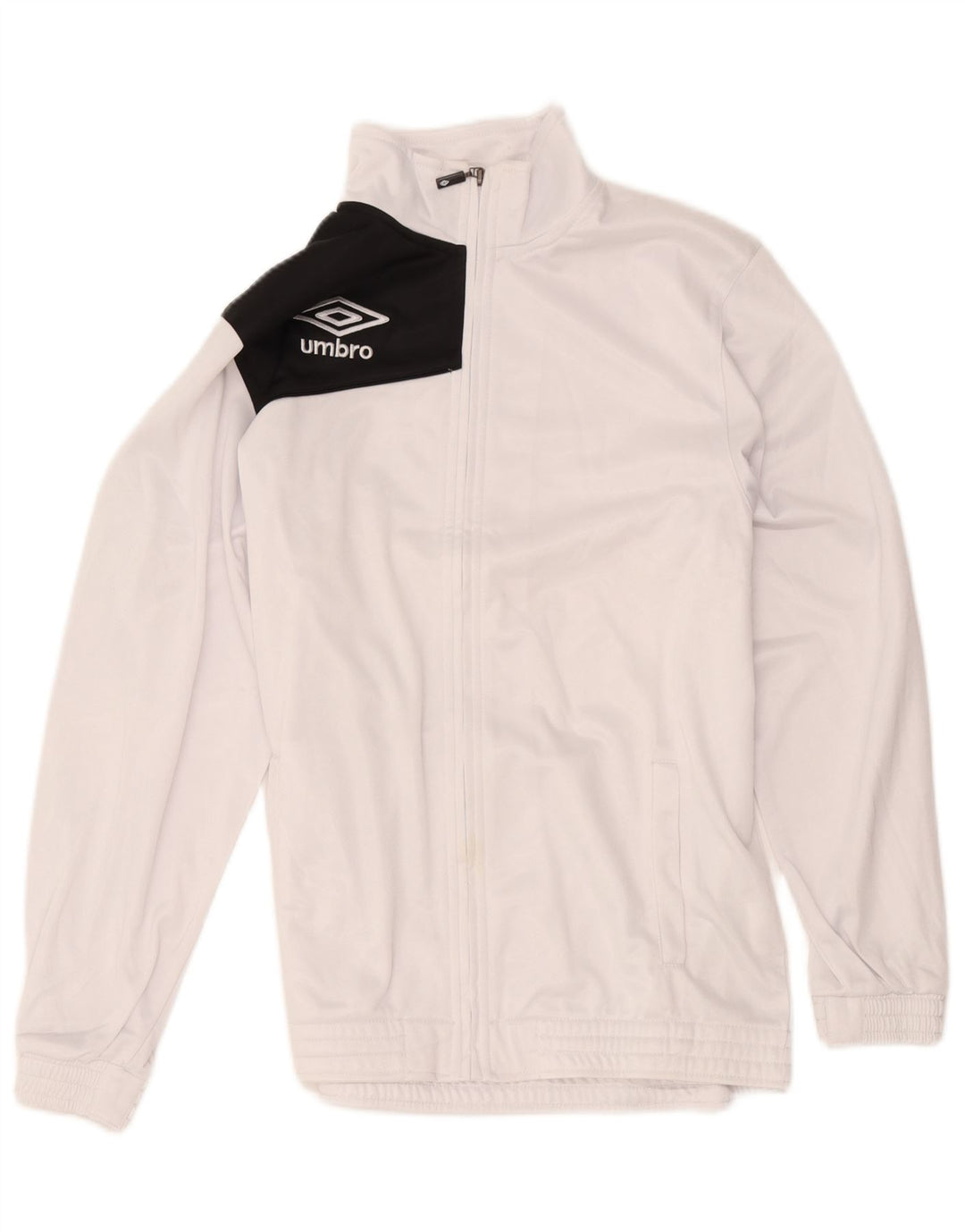 Umbro Veste de survêtement pour homme Large Blanc Colorblock Polyester