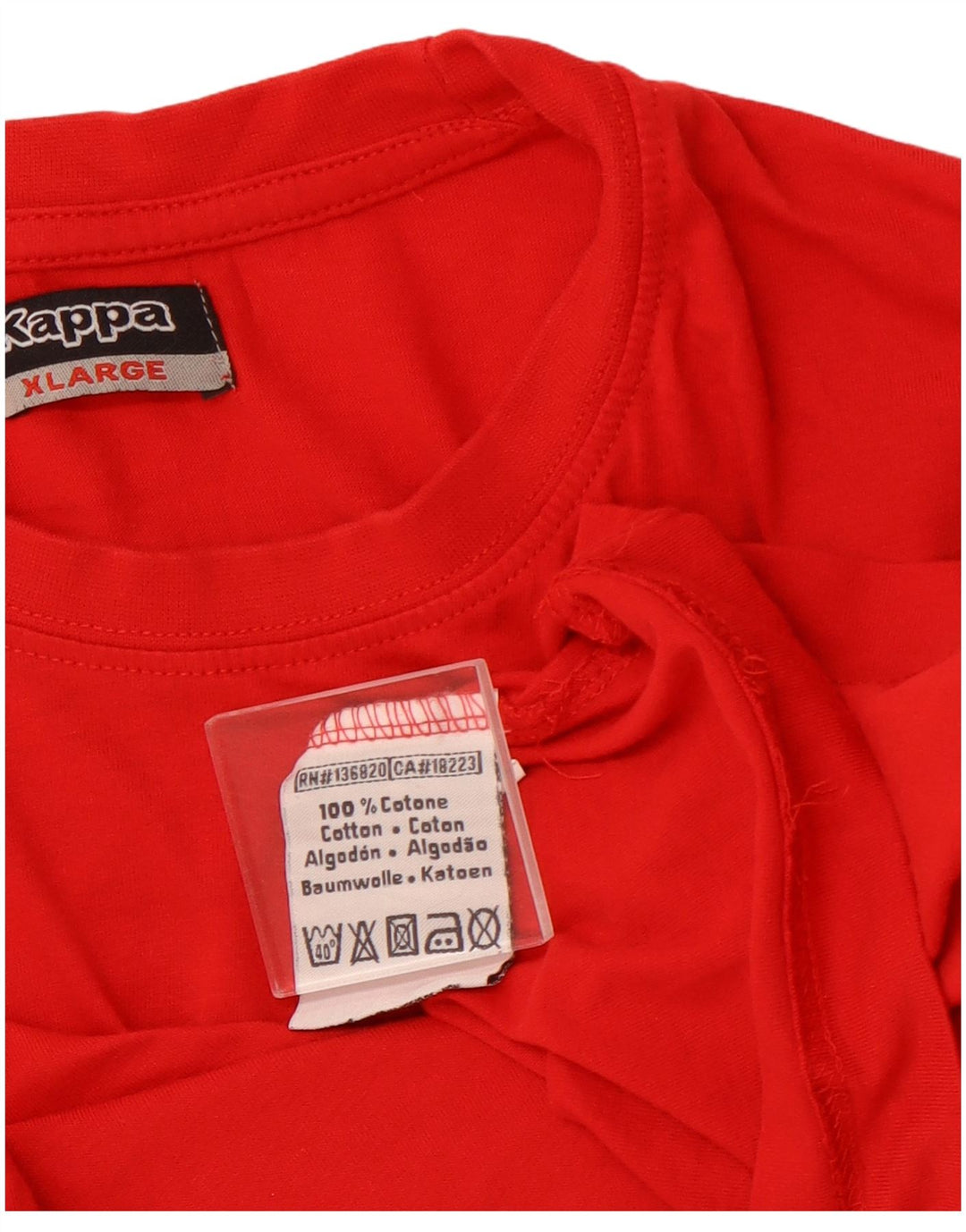 KAPPA Débardeur Homme XL Rouge Coton