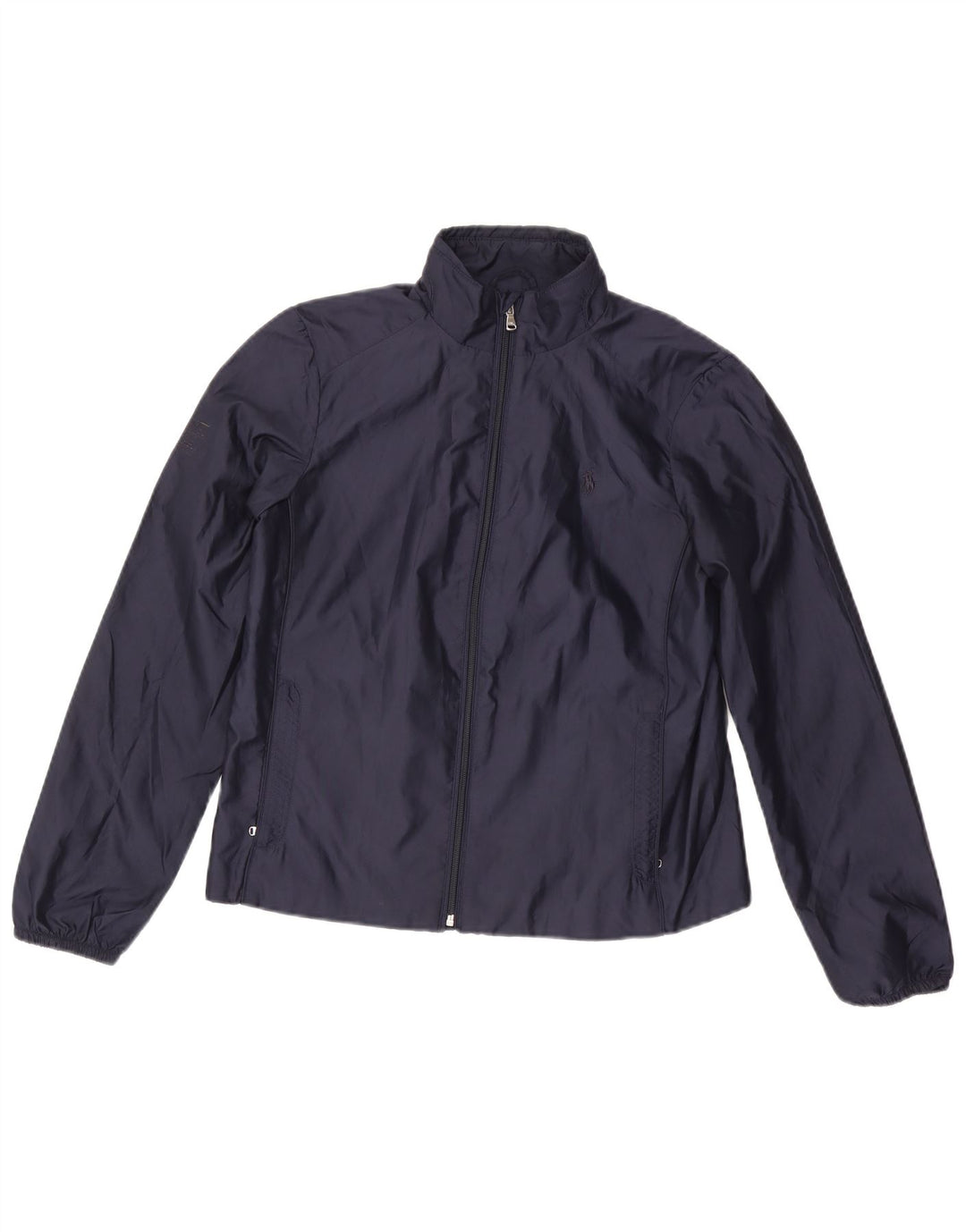 Ralph Lauren Veste de pluie imperméable pour femme UK 12 Polyester bleu marine moyen