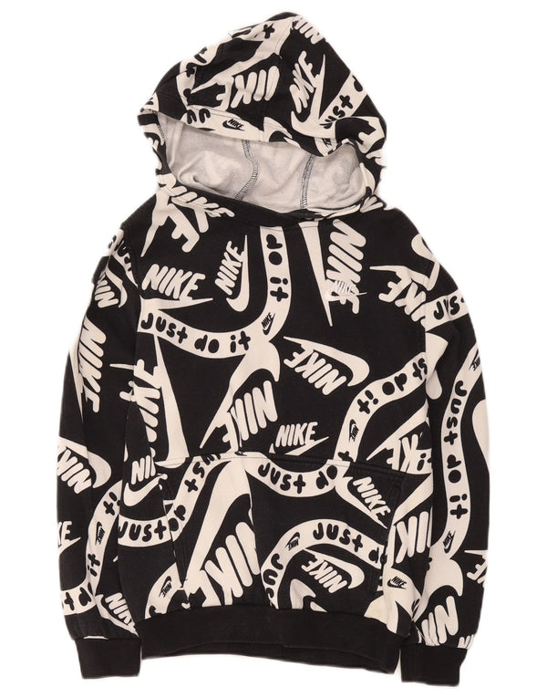 Nike Pull à capuche graphique pour garçon 12-13 ans Grand Noir Coton