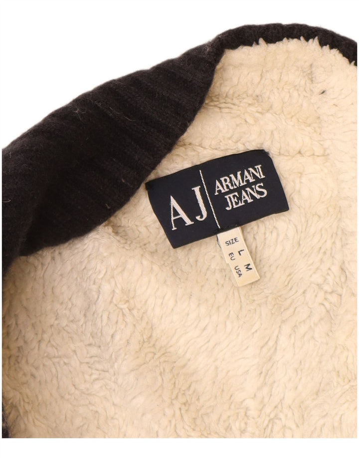 Armani Jeans Cardigan pour femme UK 12 Bleu marine moyen Fair Isle