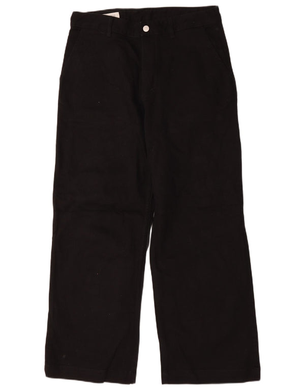 Zara Jean ample homme EU 42 Large W32 L30 coton noir