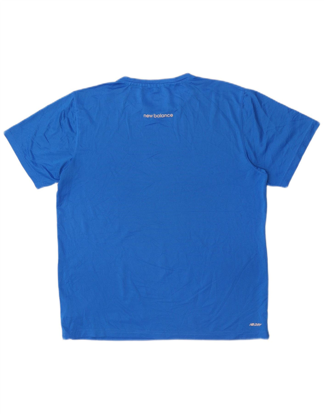 New Balance T-Shirt Homme Top Bleu Moyen Pinstripe Polyester