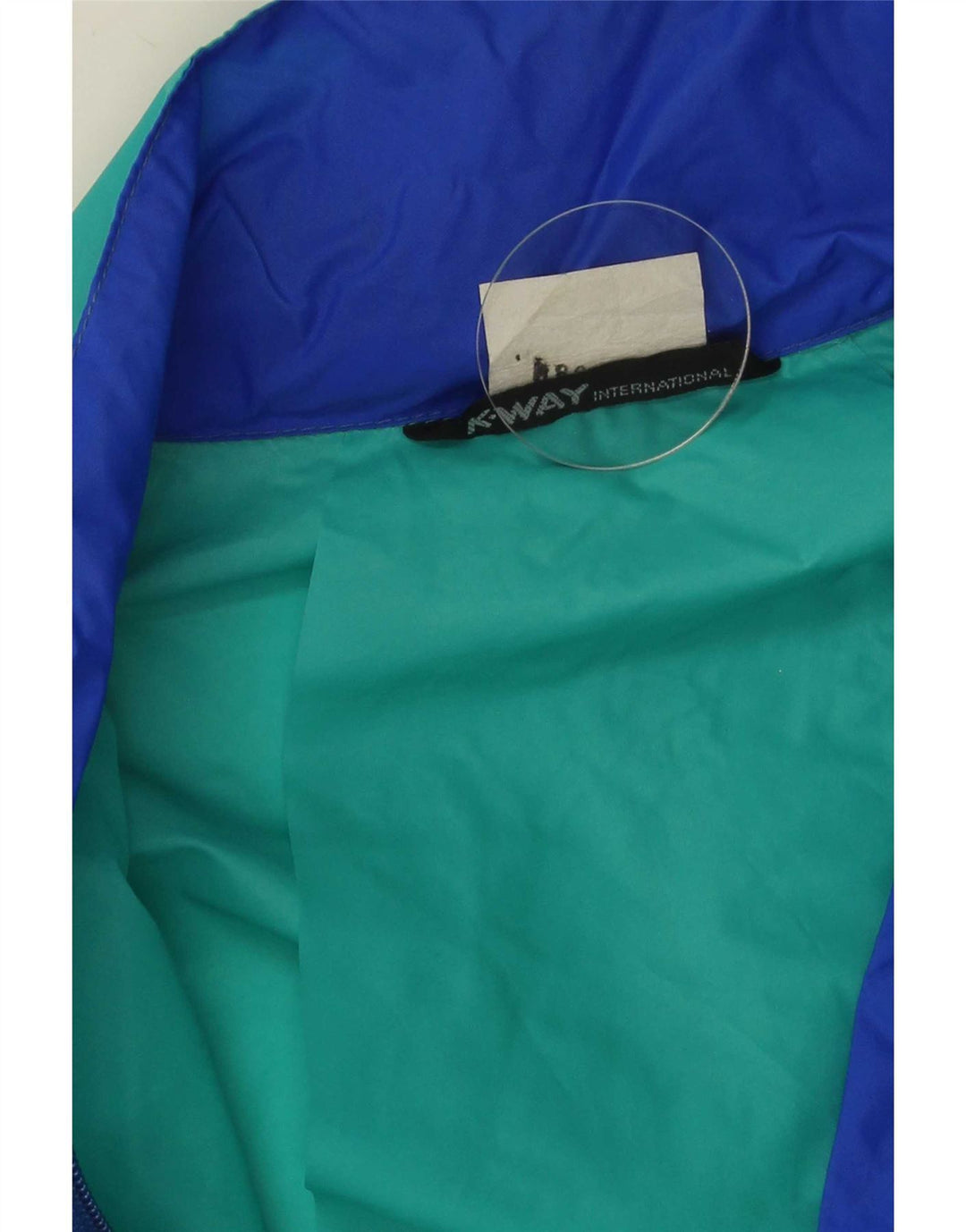 K-Way Veste de pluie à capuche pour homme UK 38 Vert moyen Colourblock Polyamide