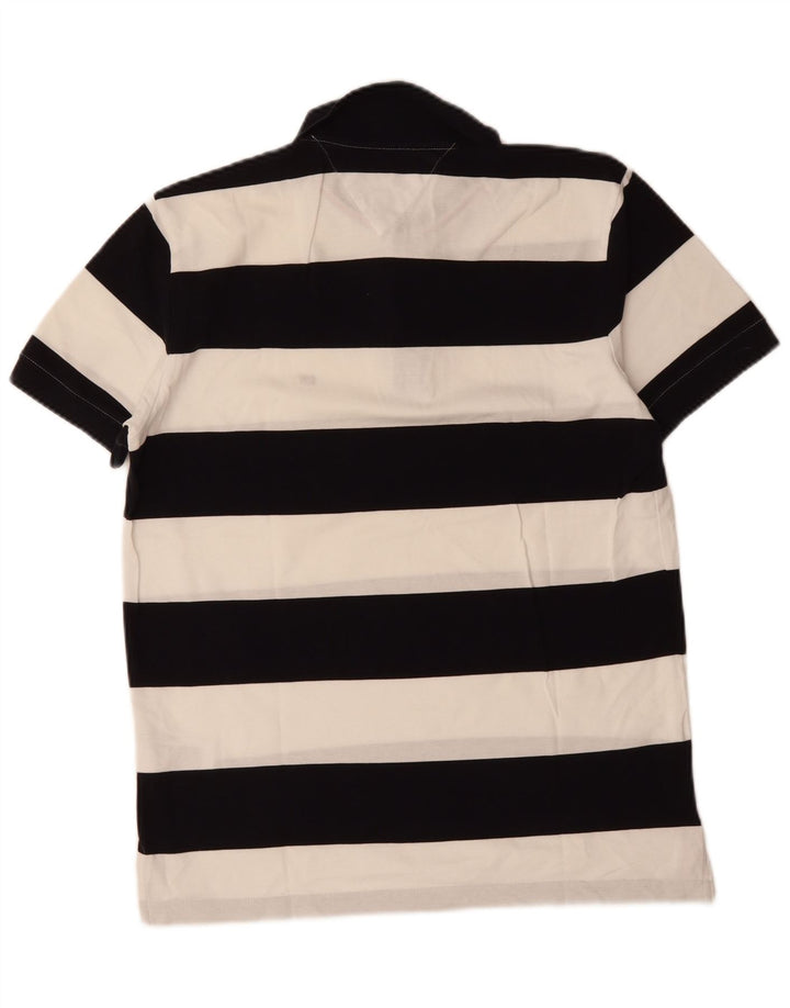 Tommy Hilfiger Polo Regular Fit Homme Coton Rayé Noir Moyen