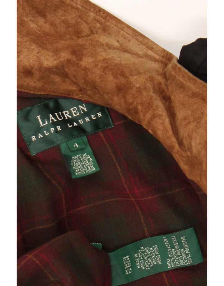 Ralph Lauren Pardessus matelassé surdimensionné pour femme US 4 petit color block noir