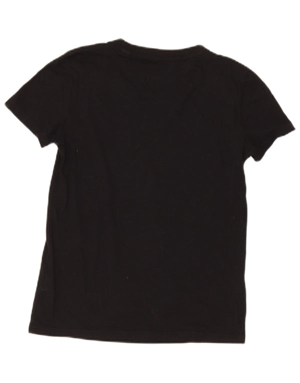 Adidas T-shirt graphique pour femme UK 8/10 Petit coton noir